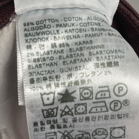 Levi's 711 Skinny Jeans Deep Plum Purple Maroon Midrise Stretch Denim - Picture 8 of 9